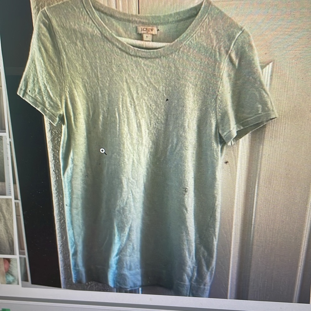 J. Crew mint green short sleeve sweater S
